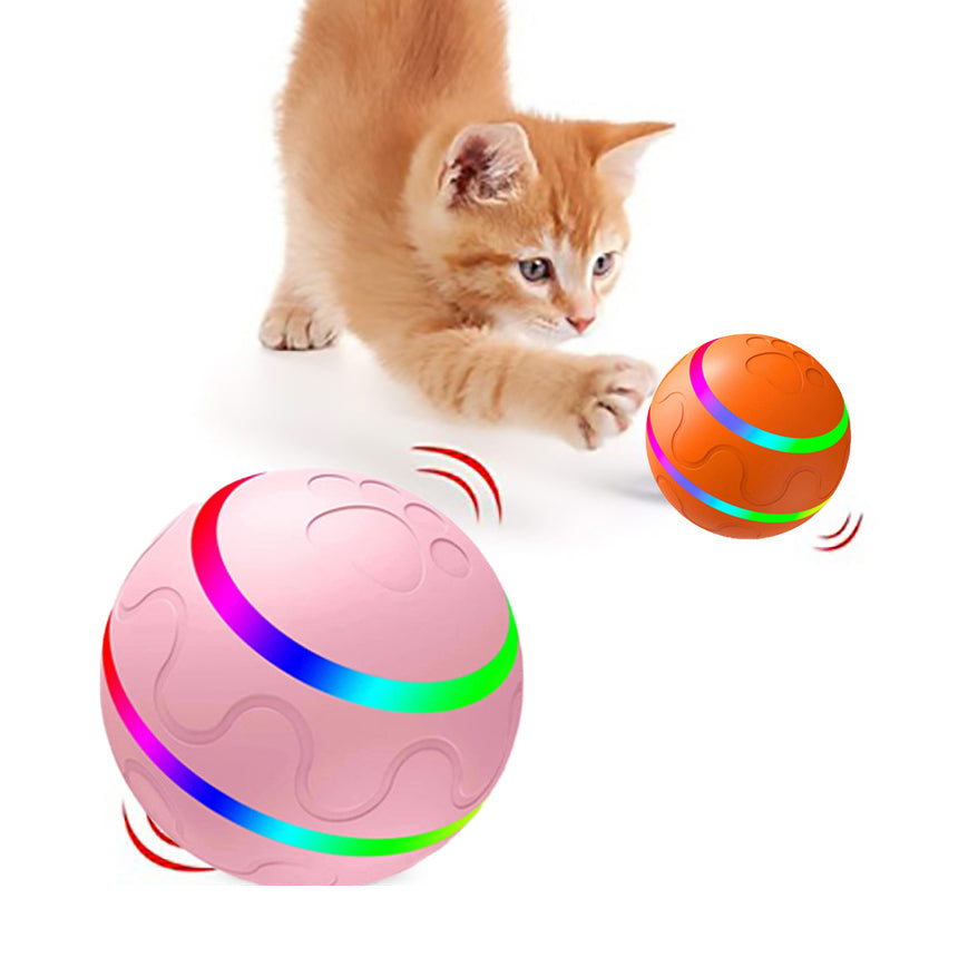 Balle intelligente USB pour chat  rotation automatique 