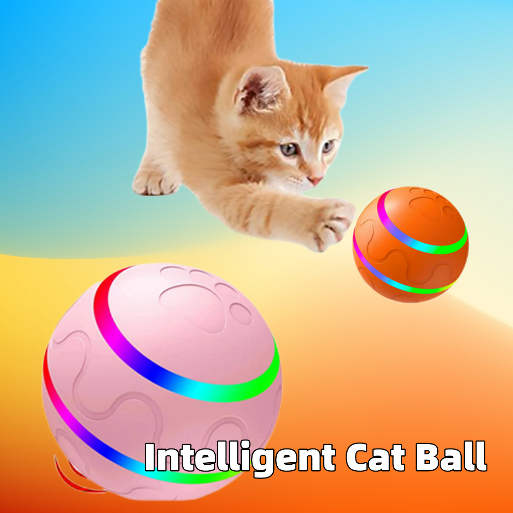 Balle intelligente USB pour chat  rotation automatique 